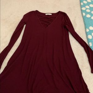 maroon dress
